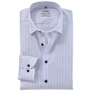 Olymp Businesshemd »Level Five body fit« mit Minimalprint, weiß