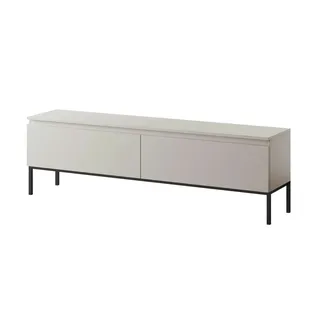 Selsey Bemmi TV-Lowboard 150 cm Beige/Schwarz Stahl/Spanplatte/Holzwerkstoff