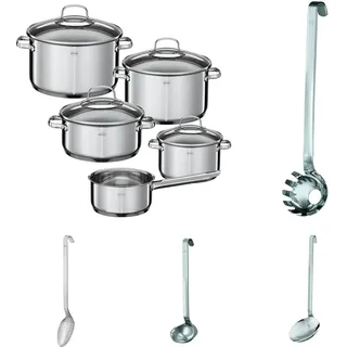 Bundle aus RÖSLE ELEGANCE Topfset, 5-tlg. mit Spaghettiheber, Schaumlöffel, Saucenlöffel, Gemüselöffel