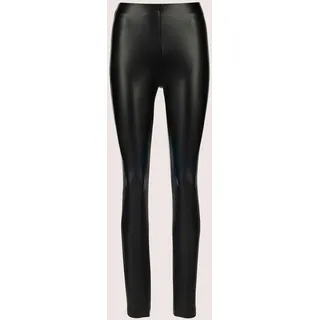 Leggings MADELEINE "Leggings Glanzvolle Stretch-Leggings in Leder-Optik", Damen, Gr. 22, N + K Gr, schwarz, Obermaterial: 95% Polyester PES. 5% Elasthan EL., Modern, normal, Hosen Leggings