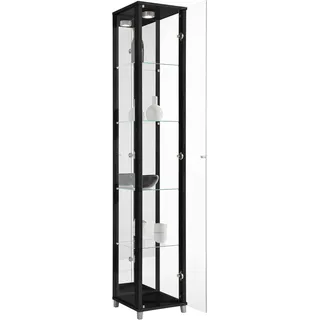 fif Möbel Vitrine »OPTIMA«, Standvitrine/Glasvitrine 1x Glastür,perfekt für Sammler,Sammlervitrine, schwarz,