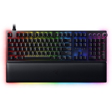 Razer Huntsman V2 Analog - Premium Gaming Tastatur mit analogen optischen Schaltern (ergonomische Handgelenkauflage, Digitale Drehsteuerung, 4 Medientasten, RGB-Chroma) UK-Layout | Schwarz