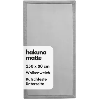 Hakuna Matte Wolkenweiche Spielmatte Baby 150x80x2,5cm, grau, Tatami Matte