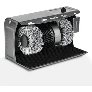 h.koenig U600 Schuhputzmaschine / 3 rotierende Bürsten / Schuhcreme-Dispenser / 120 W / anthrazit