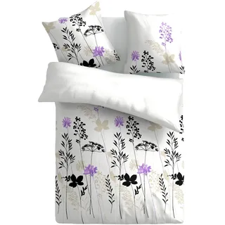 MOONLIGHT Bettwäsche »Prato, 100 % Baumwoll-Seersucker« 2 Stk. tlg., lila