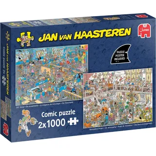 Jan Van Haasteren - Wie Man Nicht bastelt - 2x1000 Teile Puzzle - Puzzle für Erwachsene