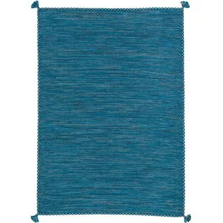 Pergamon Natur Teppich Kelim Prico Petrol 200x300cm