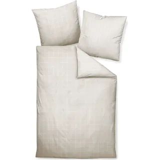 Janine Mako-Satin-Bettwäsche modernclassic Farbe naturell Größe 155x220+80x80 - Beige