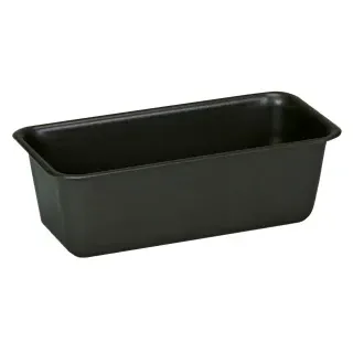 WALTER Premium Brotbackform, emailliert, Antihaft-beschichtete Backform mit kratzfestem Boden, schwarz, Maße: 300 x 110 x 79 mm, Fassungsvermögen: 2,15 l