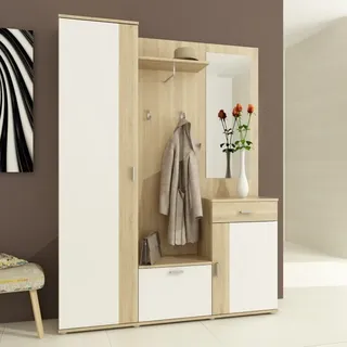 Kondela Vorzimmer Amalie - Dub-Sonoma / Weiß - Naturbelassen