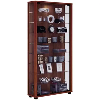 VCM Standvitrine Lumo Maxi 59 x 18 x 113 cm Braun
