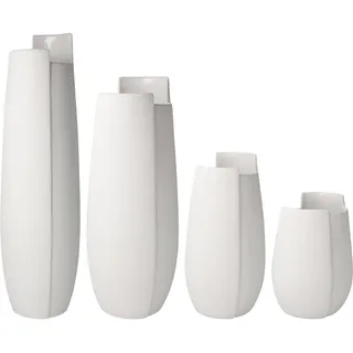 GOEBEL "Vasen Ova 16 cm / 21 cm / 30,5 cm / 36 cm 4er Set weiß", Handwäsche wird empfohlen,