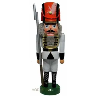 Nussknacker Soldat weiß 42cm NEU Nußknacker Figur Erzgebirge Weihnachtsfigur