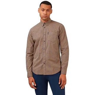 Ben Sherman Signature Gingham Langarmhemd - Brown - L