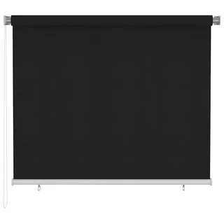 vidaXL Außenrollo 185 (B) x 140 (H) cm Schwarz - Schwarz