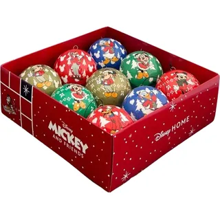 Disney Weihnachtskugeln-Set Vintage Mickey u. Freunde Ø 7,5 cm Mehrfarbig 9 Stk.