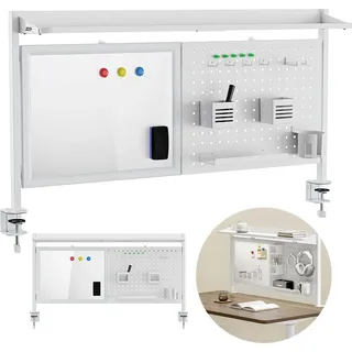 Ergo Office Schreibtischabtrennung/Organizer. Maximale Belastung 10 kg. Whiteboard. Breite 1116 mm. Weiß. ER-301 W - Weiß