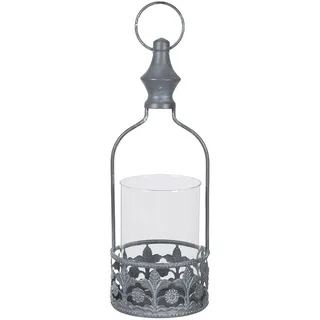 Ambiente Haus Windlicht Antikgrau/Rost Blech Grau