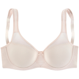 Minimizer-BH NUANCE, Damen, Gr. 90, Cup C, beige (puder), Netz, Obermaterial: 79% Polyamid, 15% Polyester, 6% Elasthan, BHs Minimizer-BH, mit Bügel und transparenten Netzeinsätzen – ideal für große Größen, Topseller