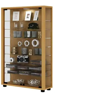 VCM Vitrine Lumo Mini 59 x 18 x 90 cm Braun