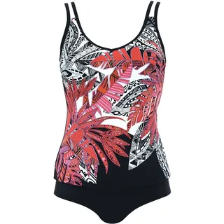 SUNMARIN® Damen Tankini Bademode schwarz/rot 44C