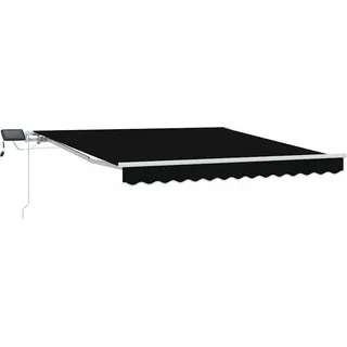 Einziehbare Markise mit Schwarz 300 x 250 cm Stoff - Schwarz