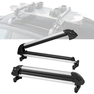 Vevor Ski- und Snowboard-Dachträger, Universal-Skiträger für Autodächer 805 mm, für den Transport von bis zu 6 Paar Ski oder 4 Snowboards, Snowboard-Skiträger mit Schloss und Gummipolsterung