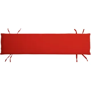 Teako Design Bankauflage 150x40 cm für Gartenbank Ferrara – Komfortables Sitzkissen für Outdoor-Möbel, Polsterauflage mit robustem Bezug, waschbar ( Rot) - Rot