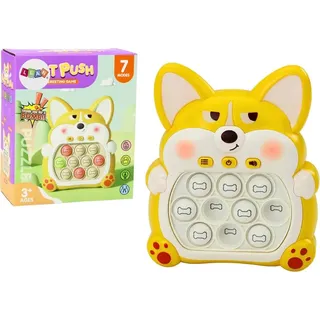 Gelber Pop-It-Fuchs: 7 Modi, Reflextraining, Soundeffekte