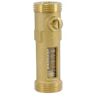 Durchflussmengenbegrenzer für Heizung und Solar - 2 x 1'' AG - Anzeige 2 bis 12 l/min - max.