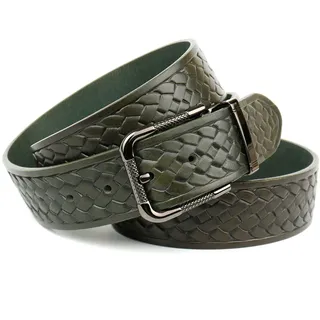 Ledergürtel ANTHONI CROWN, Damen, Gr. 110, grün, Rindsleder, Gürtel Ledergürtel