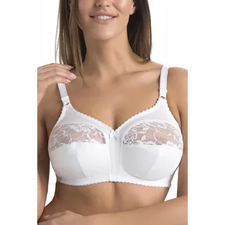 Teyli BH Damen - BH Ohne Bügel - BH Grosse Grössen - BH Große Brüste - Damen BHS Frauen Bra Weiß 85D
