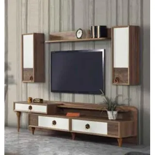 rtv lowboard Wohnzimmer Möbel Sideboard Wandregal tv Schrank Regal lowboards neu - Braun, Weiß