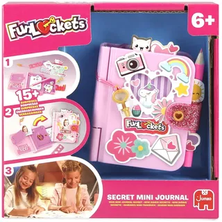 jumbo group FUNLOCKETS Jumbo Geheimes Mini-Journal - Tagebuch Mädchen 6 Jahre, Rosa, Lila, Mehrfarbig