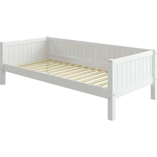 FURNLUX Kinder-einzelbett Nordic Romantic Weiß 90x200cm / Hauptfarbe: Weiß / Abmessungen: 99 x 65 x 209 cm - Weiß