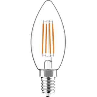 Shada LED-Leuchtmittel Filament E14 Kerzenform C35 4,5W 2700K 470 lm