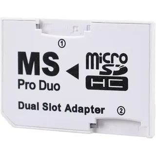 CABLEPELADO Micro SD auf Memory Stick Pro Duo Dual Adapter, Konverter Kompatibel bis zu 64 GB