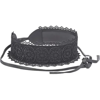 LASCANA Taillengürtel "Bindegürtel, Gürtel für Kleid & Overall, Bauchgürtel" zum Binden mit Shaping-Effekt und moderner Verzierung, schwarz