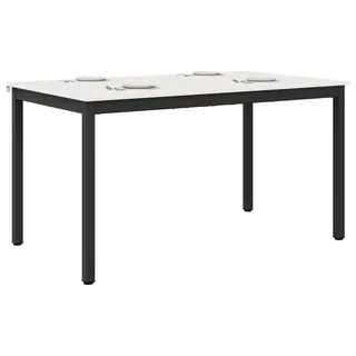 vidaXL Esstisch Weiß 150 x 90 x 75 cm Massives Kiefernholz - Weiß