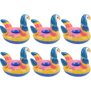 10 Stück aufblasbarer Getränkehalter, tragbar, niedlicher Vogel, Pool-Party-Getränkehalter, Schwimmer-Dekoration
