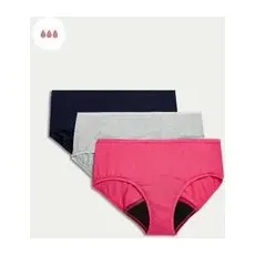 Womens M&S Collection 3er-Pack Shorts mit hoher Saugkraft für die Tage - Pink Mix, Pink Mix, 16
