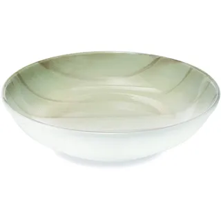 Zafferano Striche - Porzellan-Reisportionierer, Durchmesser 300 mm, Farbe Beige, spülmaschinenfest bis 60° - Set 2 Stück