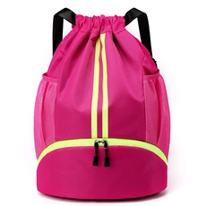 BROTOU Turnbeutel Fußballtasche Rucksack mit Kordelzug Verstellbar Tunnelzug Gymsack Wasserfest Sporttasche für Herren Damen Kinder Jugend