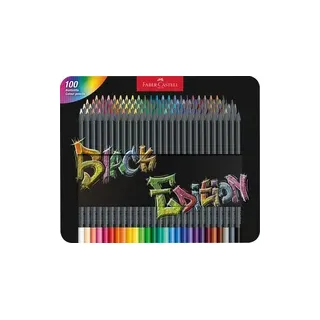 Faber-Castell Black Edition Buntstifte farbsortiert, 100 St.