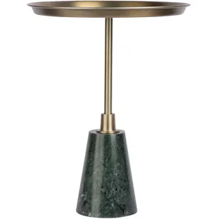 Kayoom Beistelltisch »Grant 125, aus Handmanufaktur« 1 Stk. tlg. Runder Tisch, Ablagefläche aus Metall, Sockel aus Marmor, goldfarben