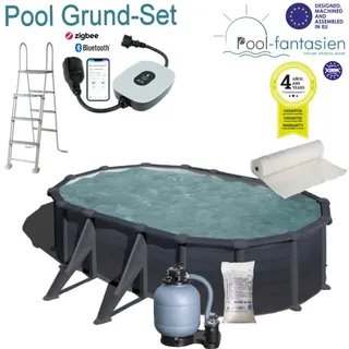 Gre Ovalbecken Granada 610 x 375 x 132 cm inkl. Sandfilteranlage