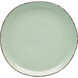 Dessertteller VAN WELL "Urban, Teller 20 cm, 6 Stück", grün, H:1,8cm Ø:20cm, Steinzeug, Speiseteller, Dessertteller, Teller Set, spülmaschinen- und mikrowellengeeignet