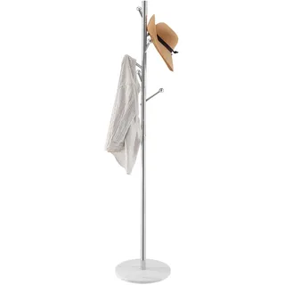 VEVOR Garderobenständer, 370x370x1730 mm, Kleiderständer mit stabilem Marmorsockel & 8 Haken, Jackenständer Baumform für Eingangsbereich, Büro, Wohnzimmer, Kleiderstange für Mäntel, Hüte