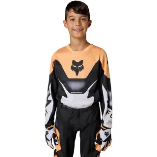 Fox Racing Youth 180 Motocross Dirt Bike Jersey, Black/White Noble, Large