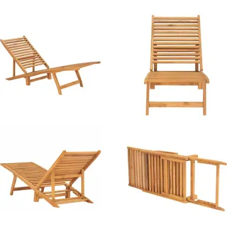 vidaXL Sonnenliege Massivholz Teak - Sonnenliege - Sonnenliegen - Gartenliege - Gartenliegen - Braun
